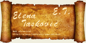 Elena Tasković vizit kartica